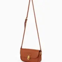 Сумка женская багет TEXTURA на молнии, 21&times;6&times;11 см, коричневая