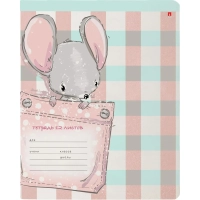 Тетрадь школьная 12 л., кос.лин. КАРМАННЫЕ ЖИВОТНЫЕ в ассорт., 7-12-936/3