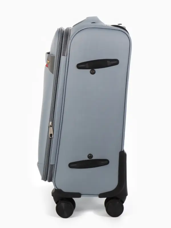 Чемодан на колёсах TEXTURA, кодовый замок, текстильный, с увеличением, 36&times;25&times;58 см, 20", серый