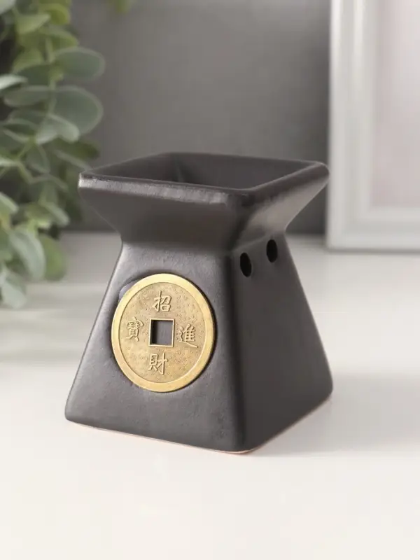 Аромалампа для эфирных масел &laquo;Монета&raquo;, керамика, 8&times;7.5&times;7.5 см, МИКС