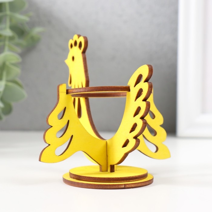 Подставка Пасхальная Подставка Пасхальная "Курочка" 9,5х8,5х8,3 см (набор 5 деталей) жёлтый