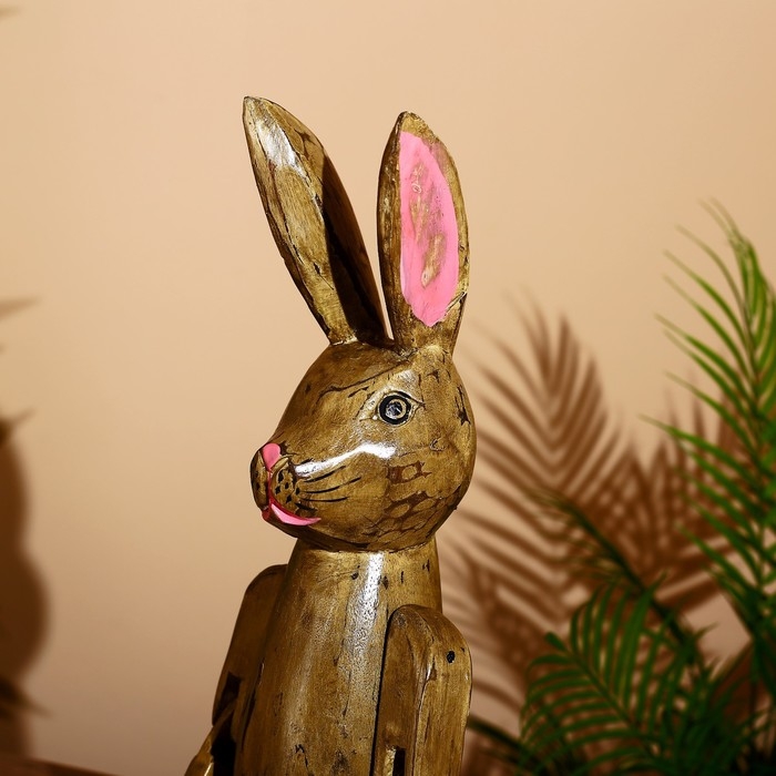 Сувенир Сувенир "Заяц" висячие лапки, дерево 60 см