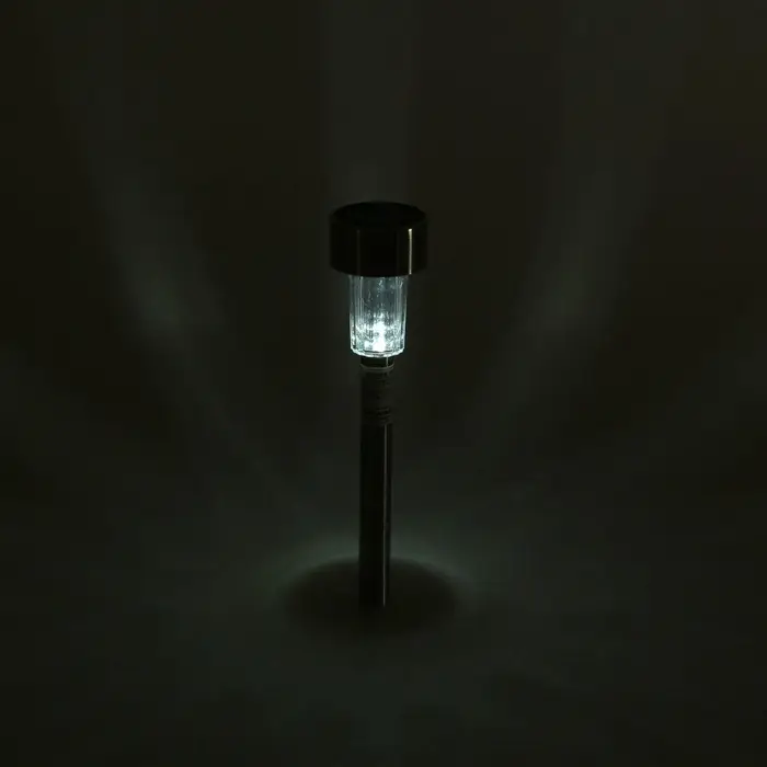 Садовый светильник &laquo;Цилиндр&raquo;, уличный, на солнечной батарее, 5.5&times;35&times;5.5 см, 1 LED, свечение белое