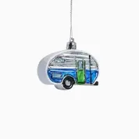 Ёлочные игрушки 3 шт., &laquo;Зимнее волшебство, Фургончики&raquo; пластик, 4&times;7 см, синий