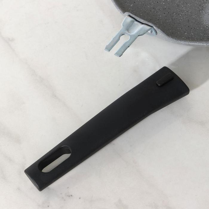 Сковорода блинная, d=20 см, пластиковая ручка, антипригарное покрытие, цвет светлый мрамор Сковорода блинная, d=20 см, пластиковая ручка, антипригарное покрытие, цвет светлый мрамор