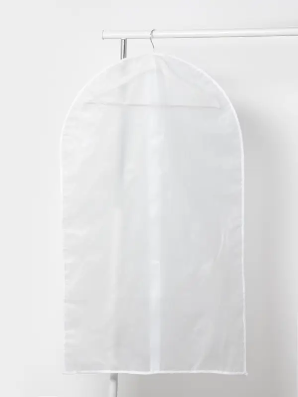 Чехол для одежды Доляна, плотный, 60&times;100 см, цвет белый, прозрачный