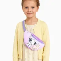 Сумка поясная &laquo;Друзья&raquo; для девочки, на молнии, сиреневая