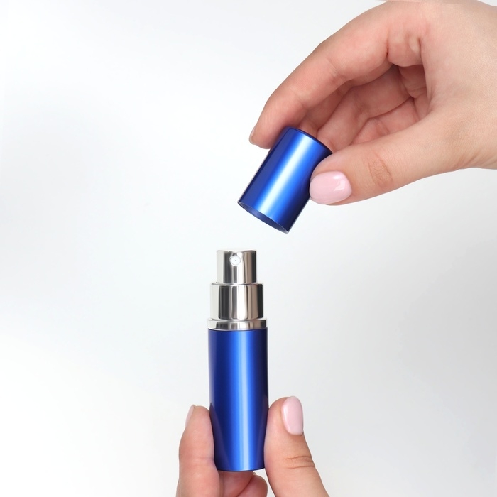 Флакон для парфюма, с распылителем, 10 мл, цвет синий Флакон для парфюма, с распылителем, 10 мл, цвет синий