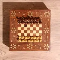 Шахматы дорожные, 20.5&times;20.5&times;7 см, дерево шишам