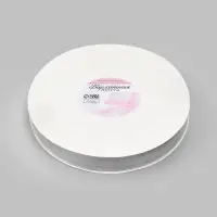 Лента бархатная, с серебряным люрексом, 20 мм, 18&plusmn;1 м, белая №01