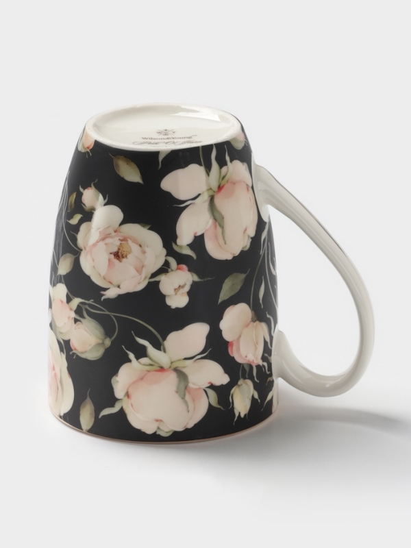 Кружка 350 мл WY  "Pink O'hara", чёрный