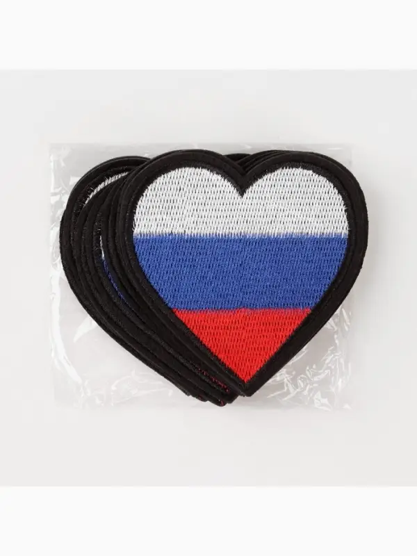 Термоаппликация &laquo;Сердце&raquo;, 7.5&times;7.5 см, триколор