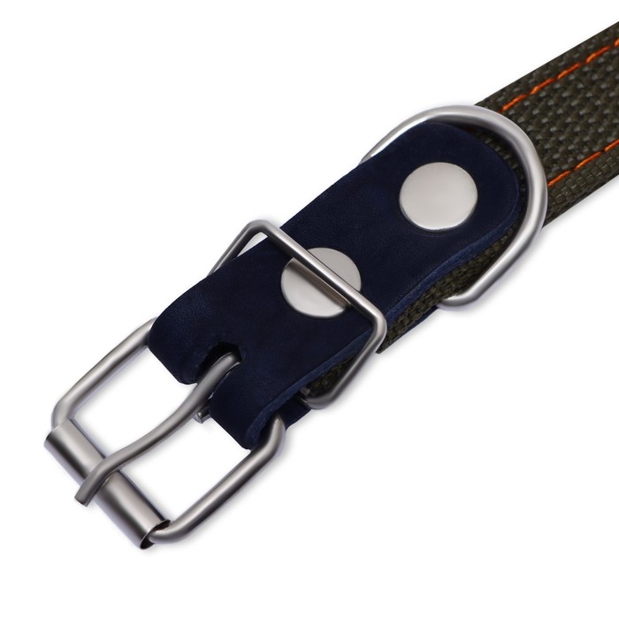 Ошейник брезентовый безразмерный двухслойный, 55 х 2,5 см, ОШ 25-45 см Ошейник брезентовый безразмерный двухслойный, 55 х 2,5 см, ОШ 25-45 см