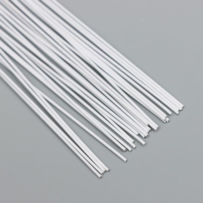 Проволока для творчества  Проволока для творчества "Blumentag" 0.55 мм, 30 шт, 40 см, в пластиковой оплётке, белый