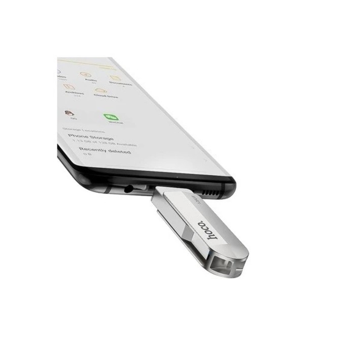 Флешка OTG Hoco UD10 Wise, 32 Гб, USB3.0, USB/Type-C, чт до 120 Мб/с, зап до 30 Мб/с, металл Флешка OTG Hoco UD10 Wise, 32 Гб, USB3.0, USB/Type-C, чт до 120 Мб/с, зап до 30 Мб/с, металл