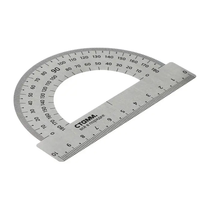 Транспортир 180°/10 см «Стамм», металлический Транспортир 180°/10 см «Стамм», металлический