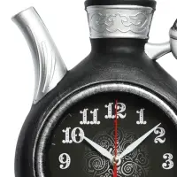 Часы настенные интерьерные для кухни &laquo;Сангино&raquo;, бесшумные, 26.5&times;24 см, черное серебро, от батарейки 1&times;АА