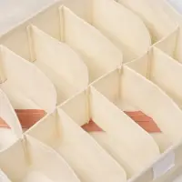 Органайзеры для хранения белья &laquo;Пастель&raquo;, 3 шт., с крышкой, 31.5&times;25&times;10 см, бежевые