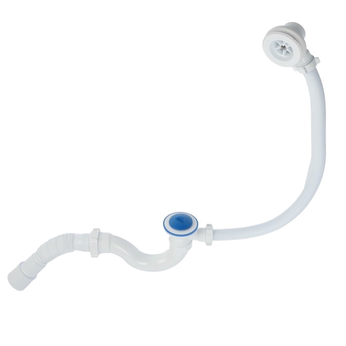 Сифон для ванны ORIO А-70089, 1 1/2 Сифон для ванны ORIO А-70089, 1 1/2"х40 мм, с пластик. решеткой d=70 мм, с гофрой 40х40/50мм