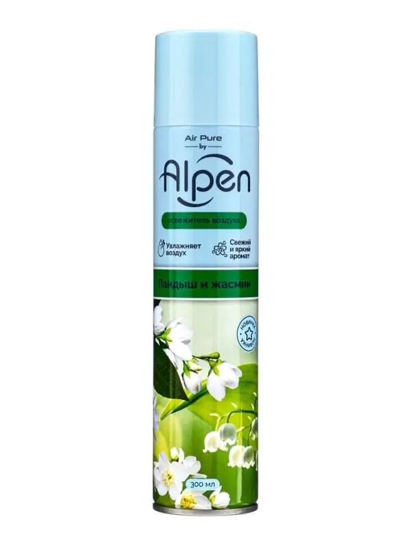 Освежитель воздуха в аэрозольной упаковке серии Air pure by Alpen ландыш и жасмин, 300 мл Освежитель воздуха в аэрозольной упаковке серии Air pure by Alpen ландыш и жасмин, 300 мл