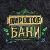 Набор для бани с вышивкой &laquo;Директор бани&raquo;, 3 предмета: шапка, рукавица, тапки, &laquo;Банная забава&raquo;