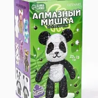 Алмазная мозаика на фигурке с полным заполнением &laquo;Мишка стразами&raquo;, панда