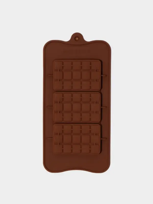 Форма для шоколада Доляна «Мини-десерт», силикон, 22×11 см, 3 ячейки (5×7.5 см), коричневая