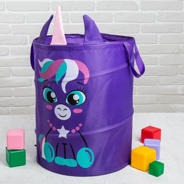 Корзина для хранения игрушек «Единорог», с ручками, 45х35х35 см Корзина для хранения игрушек «Единорог», с ручками, 45х35х35 см