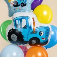 Воздушный шар фольгированный 26" &laquo;Синий трактор&raquo;, фигура