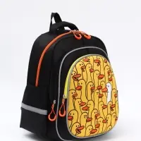 Ранец с эргономичной спинкой 3 отделения, средний "Гуси"