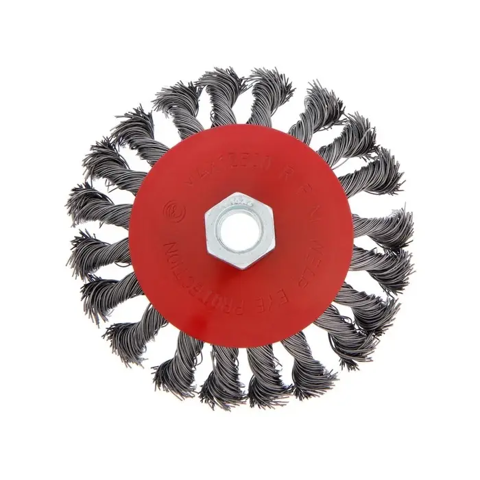 Щетка металлическая для УШМ ЛОМ, крученая проволока, &laquo;тарелка&raquo;, М14, 115 мм