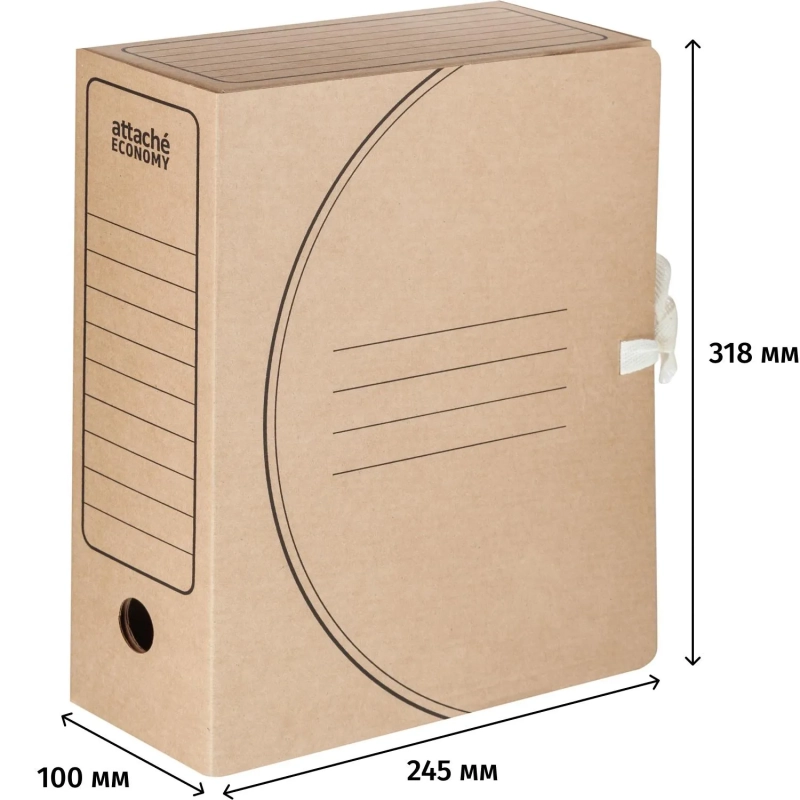 Короб архивный с завязками  100мм 5 шт/уп