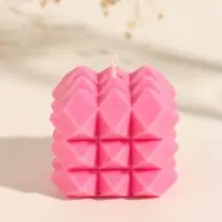 Свеча интерьерная &laquo;Геометрия&raquo;, розовая, 5.5&times;5 см
