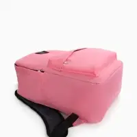 Рюкзак молодёжный на молнии, с карманом, однотонный, размер 29&times;12&times;39 см, нежно-розовый