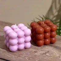 Свеча "Шарики 3 слоя" 6х6х6 см, соевый воск МИКС Свеча "Шарики 3 слоя" 6х6х6 см, соевый воск МИКС