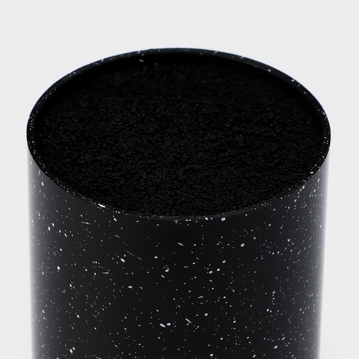 Подставка для ножей с наполнителем Доляна «Зефир», 11×18 см, цвет чёрный Подставка для ножей с наполнителем Доляна «Зефир», 11×18 см, цвет чёрный