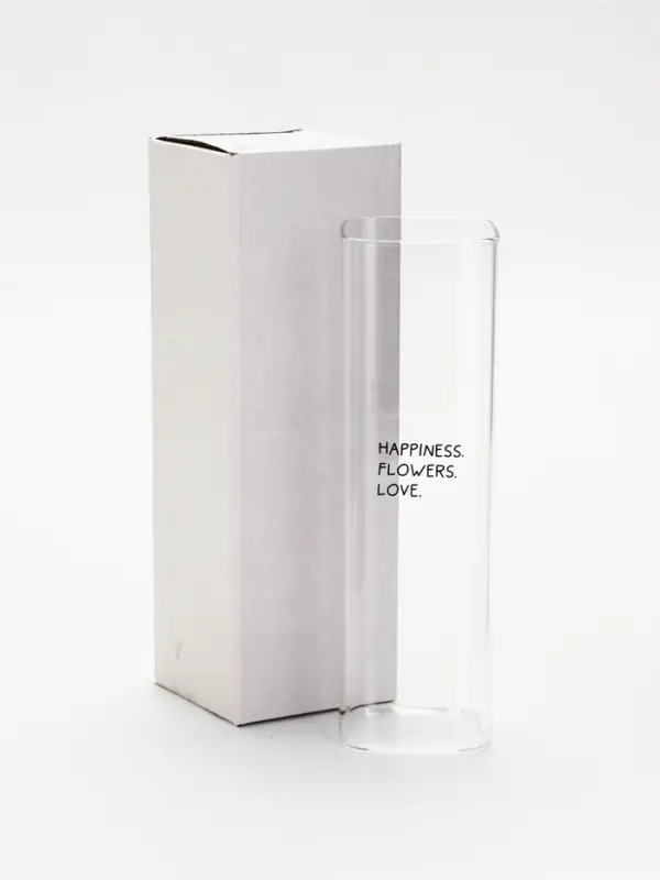 Ваза стеклянная для цветов " Flowers ", 6 х 20 см (530 мл)