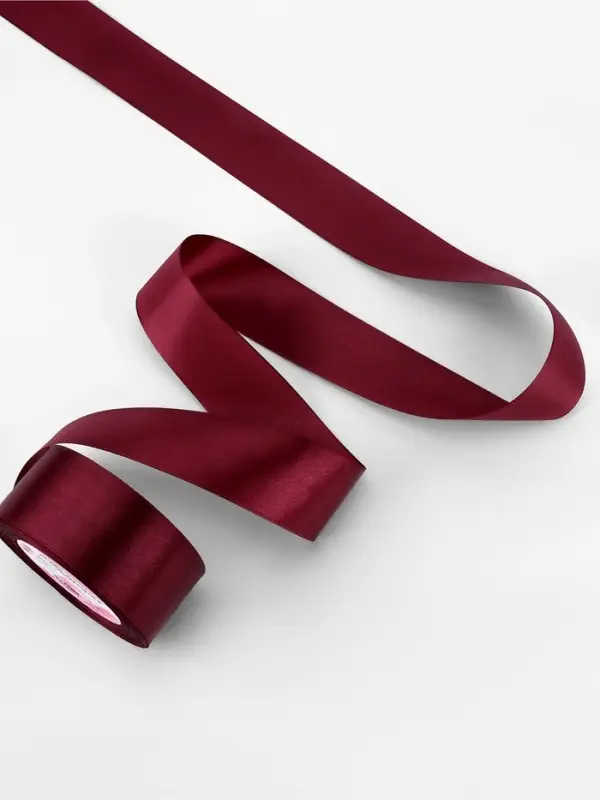 Лента атласная, 40 мм, 23&plusmn;1 м, винная