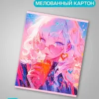 Набор тетрадей, 48 листов в клетку, Calligrata &laquo;В розовых очках&raquo;, серые листы, 5 штук