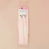 Лямки для бюстгальтера, декоративные с жемчугом, фурнитура металл, 5 мм, 45 см, пара, белые