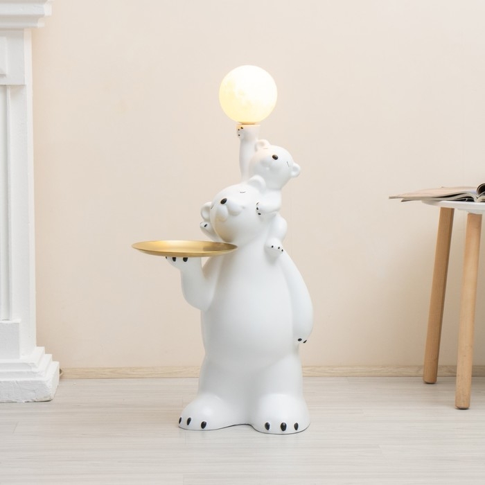 Торшер  Торшер "Умка и мама" LED USB белый 32х32х88см