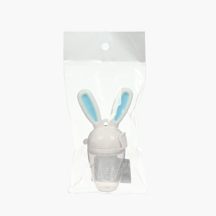 Ниблер для прикорма, с сил. сеточкой  Ниблер для прикорма, с сил. сеточкой "Зайка", вр. поршень, цвет голубой