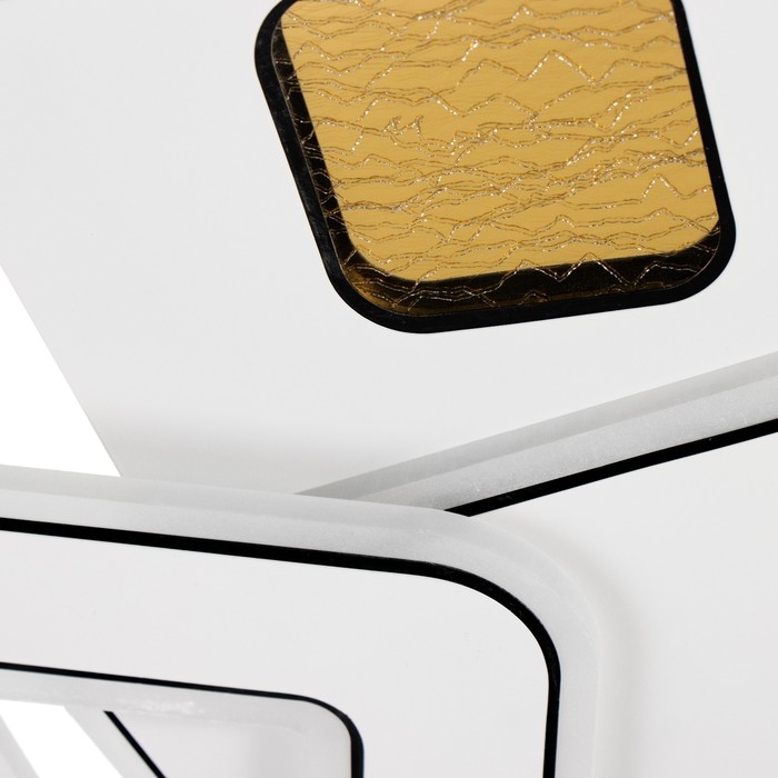 Люстра с ПДУ Люстра с ПДУ "Куб" LED 160Вт чёрно-белый 48х49,5х6 см BayerLux