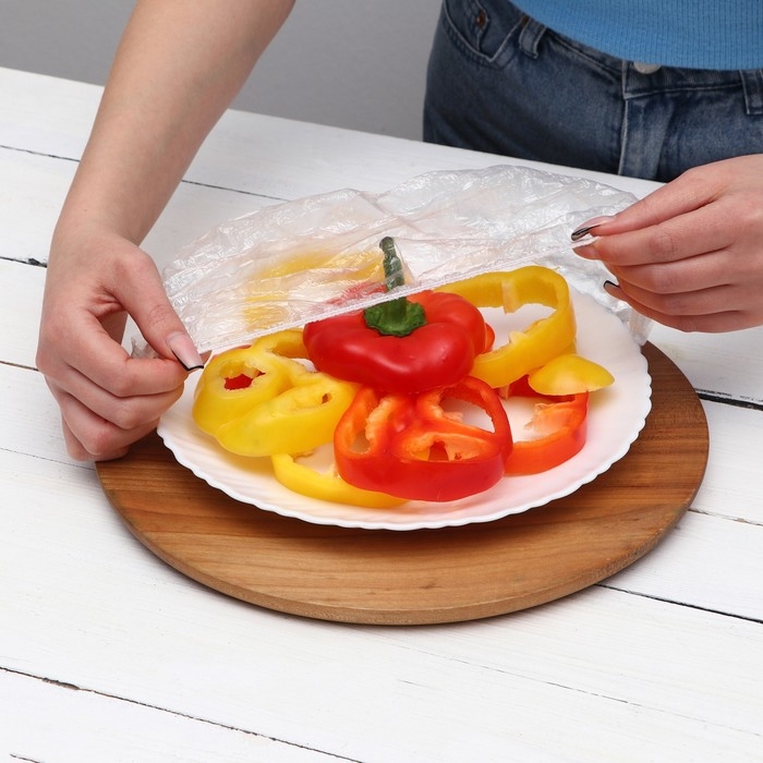 Набор пакетов для сохранения свежести продуктов с резинкой,  Ø до 37 см,  100 шт Набор пакетов для сохранения свежести продуктов с резинкой,  Ø до 37 см,  100 шт