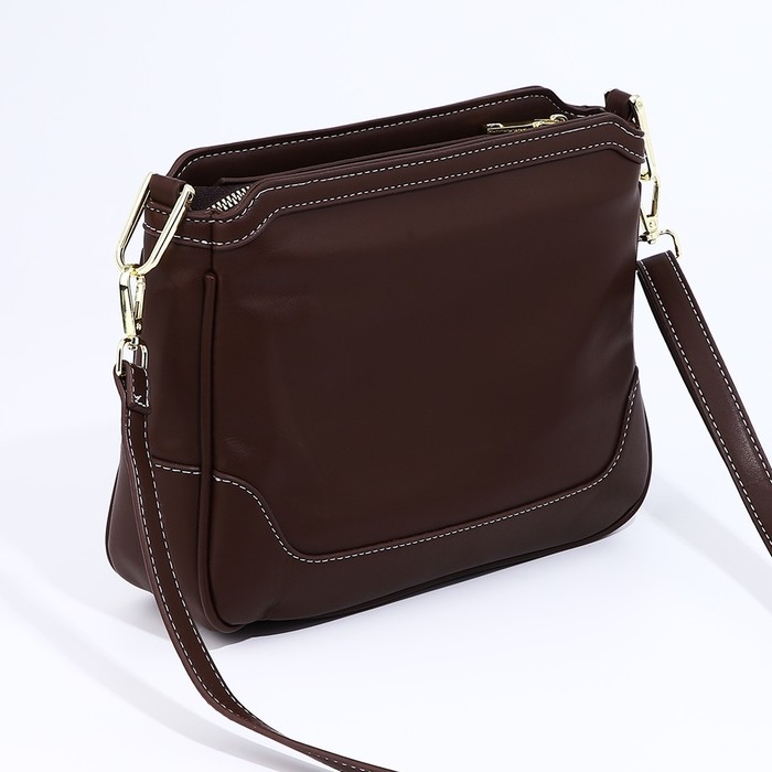 Сумка кросс-боди на молнии, цвет коричневый Сумка кросс-боди на молнии, цвет коричневый