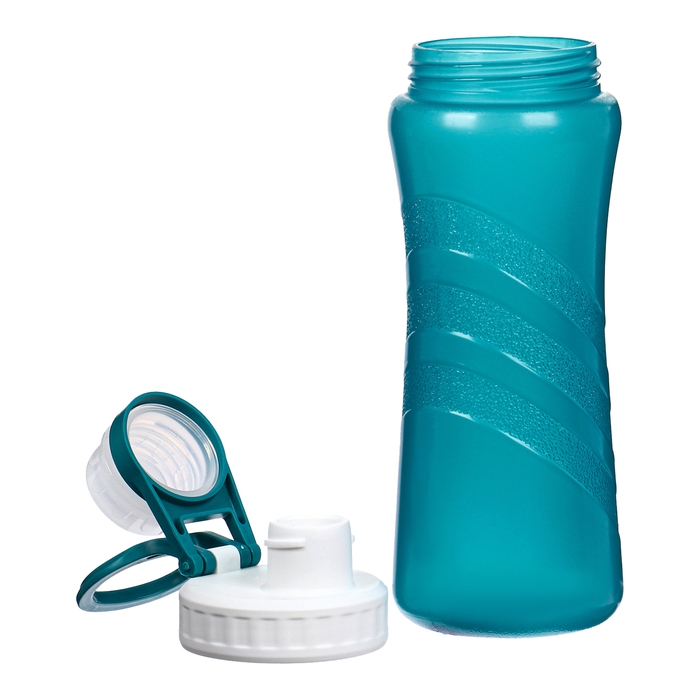 Бутылка для воды спортивная, 500 мл, 20.2 х 7.5 х 6.7 см, бирюзовая Бутылка для воды спортивная, 500 мл, 20.2 х 7.5 х 6.7 см, бирюзовая