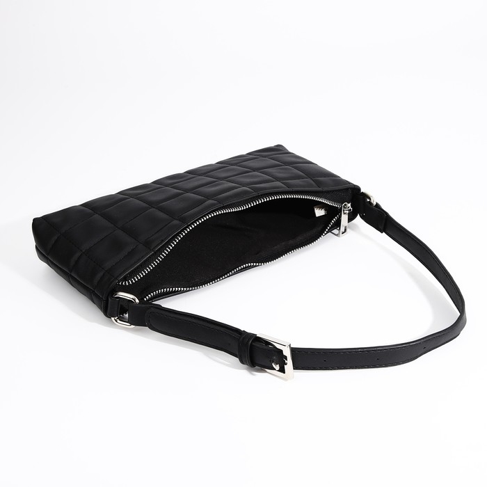 Сумка-багет на молнии, цвет чёрный Сумка-багет на молнии, цвет чёрный