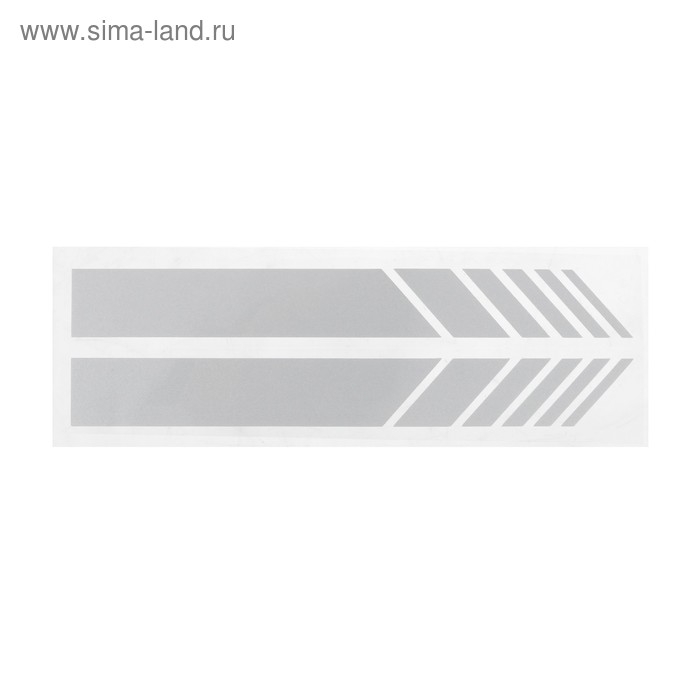 Наклейка на боковое зеркало авто, светоотражающая, 14.5×3.5 см, белый Наклейка на боковое зеркало авто, светоотражающая, 14.5×3.5 см, белый