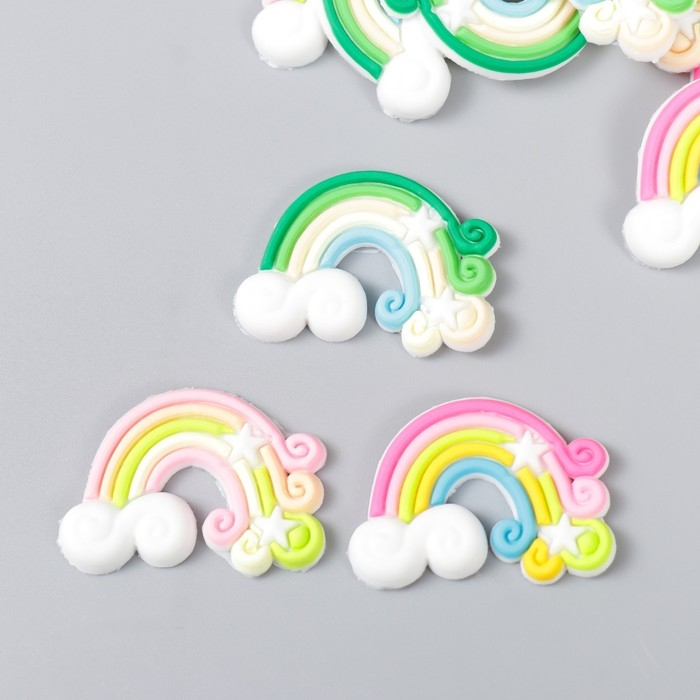 Декор для творчества резина Декор для творчества резина "Радуга" набор 15 шт 2,3х3,4 см