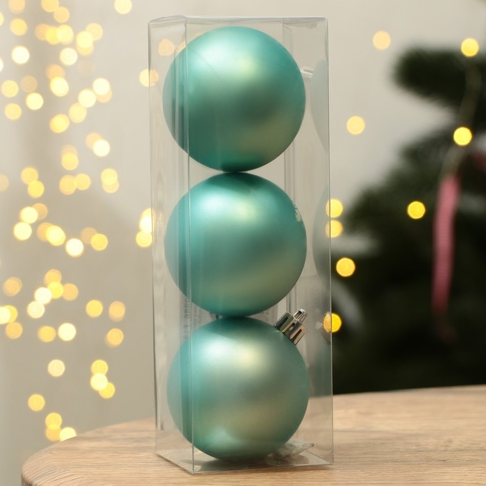 Шары ёлочные новогодние «Тепла и уюта!», на Новый год, пластик, d=6, 3 шт., цвет голубой с белым Шары ёлочные новогодние «Тепла и уюта!», на Новый год, пластик, d=6, 3 шт., цвет голубой с белым